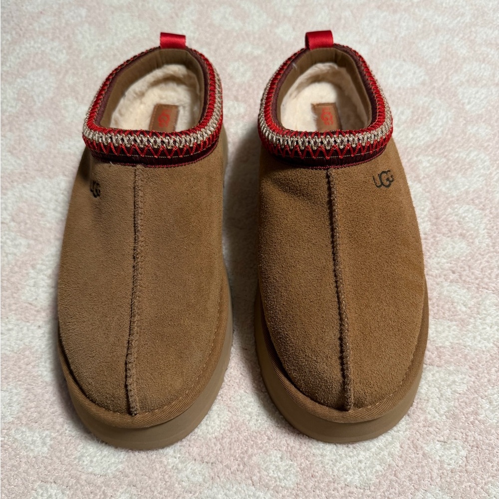 NEW Women’s UGG Tazz II Platform Slide On Slippers - Chestnut- Size 11 - Picture 4 of 8